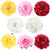Large Floral Hair Clips 8 Pieces Set - Includes 4pcs Peony Flower Hair Clips and 4pcs Rose Flower Hair Barrette Accessories for Flamenco Dancer Beach