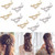 Luckycivia 10pcs Minimalist Dainty Gold Silver Metal Hairpin Leaf Hair Clip Clamps,Metal Branches Hairpin Hair Accessories, Best Christmas Gifts