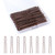 U Shaped Hair Pins, 100PCS 2.4inch Bun Hair Pins for Women Kids Girls Hairdressing Salon with Storage Box, for All Hair Types - Brown