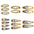 16pcs Snap Hair Clips, Classic Tortoise Hair Clip, Vintage Hairpin Accessories for Women Girls, Metal Barrettes Various Size and Style Combinations S