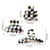 TODEROY Checker Claws Tortoise Barrettes Claw Clips for Women No-Slip Grip Lattice Design Hair Jaw Clips Clamp 80's Aesthetics Large Hair Accessories