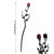 2 PCS Metal Rose Hair Sticks Flower Buns Hairpin for Women Girls Long Hair Accessories