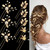 8PCS Gold Leaf Wedding Hair Pins Bridal Headpiece with Pearls Crystal Wedding Hair Styling Pins Vintage Hair Accessories for Brides Bridesmaids and F