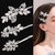3 Pieces Rhinestone Bridal Hair Clip Leaf Wedding Hair Pins Crystal Hair Clips Rhinestone Jewelry Barrette Elegant Hair Accessories for Brides Brides