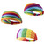 DIUEWOW Gay Pride Headbands Rainbow Women Headwraps Elastic Wide Head Band Supplies Workout for Party Pride Parade Sports Running Stretchy Twisted Ha