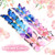 DEEKA Butterfly Hair Clips Small Realistic Colorful Handmade 90s Hair Clips Barrette Hair Accessories for Women and Girls -Blue&Pink