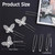 30Pcs Butterfly Wedding Hair Pins, FHDUSRYO Shiny Bridal Hair Clips, Crystal Pearl Butterfly Flower Hairpin, U Shaped Rhinestone Hair Barrettes, Wedd