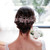 Beautiful Floral Rose Gold Wedding Hair Comb With Clear Crystal Side Bridal Comb with 2 Hair Pins, Hair Sticks