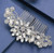 Hapibuy Crystal Wedding Hair Comb Bridal Hair Comb Pearl Wedding Headpiece Silver Hair Accessories