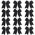 12 Pcs Large Cheer Bows 8" Bulk Hair Bow Accessories with Ponytail Holder for Girls High School College Cheerleading