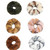 Pack of 6 Faux Ru Furry Scrunchies, Fur Hair Bands Wristband Hair Rings, Women Girl kid's Faux Fur Fluffy Ball Hair Band Rope, Hair Tie Ponytail Hold