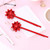 6Pack Christmas Bow Hair Clip Hairpin Headdress Hair Bows Alligator Clips For Woman (red green silver)