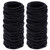 150 Pieces Black Hair Ties for Thick Curly Hair Bulk Hair Ties Ponytail Holders Hair Elastics Bands for Women or Men (4mm)