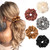 Scrunchies Hair Ties Elastics Bands Ponytail Holder Pack of Neutral Scrubchy Hair Accessories Women Girls (Big, 4 Color Mixed3)