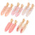 Magicsky 10PCS No Bend Hair Clips for Styling, Acrylic Resin Flat Clip, No Crease Curl Small Pin, Bang Seamless Hair Barrette Tool for Makeup-Hairsty