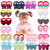 36 Pcs Glitter Hair Ties for Baby Girls Elastic Rubber Bands Hair Scrunchies for Toddler Girls Rainbow Sequin Sparkle Star Heart Butterfly Cartoon Po