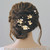 Cinaci 27 Pack Sparkly Glitter Gold Rhinestone Leaf Flower Bridal Metal Hair Side Combs+U-shaped Pearl Hair Pins Clips Barrettes Headpieces Wedding H