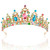 SuPoo Tiaras for Women Birthday Crown Gold Crown Colorful Rhinestone Princess Tiara Metal Queen Crown for Women Headband Hair Accessories Gifts Party
