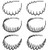 BAHABY 6 Pack Zig Zag Shark Tooth Black Hair Comb Headbands for Women Plastic Hair Bands Hair Hoop Hair Accessories for Women Girls