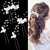 4 Pieces Bridal White Flower Hair Pins Pearl Rhinestone Hair Forks Headpiece Elegant Wedding Hair Accessories for Women Girls Brides Bridesmaids Flow