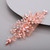 BERYUAN Crystal Hair Comb Beaded Hair Slide Comb for Bride Women Pink