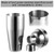 WPHUAW 24oz Cocktail Shaker Bar Set-Professional Margarita Mixer Drink Shaker and Measuring Jigger & Mixing Spoon Set Professional Stainless Steel Ba