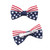 Aysekone 2 Pcs/Pack Girls American Flag Hair Bow Hair Clips Fourth of July Hair Accessories Patriotic Hair Bows Hairgrips