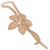Camila Paris CP2411 French Hair Barrette Pin Clips for Girls, Flower, Beige, No Metal Parts, Strong Hold Grip Hair Clips for Women, No Slip and Durab