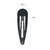 40 Pack Black 2 Inch Barrettes Women Metal Snap Hair Clips Accessories