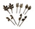 yueton 10pcs Vintage Bronze Mix Style Athena Olive Branch Leaf Hair Clip Leaves Barrettes Bobby Pin Bride Headwear Edge Clip Clamps