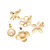 Alloy Imitation Pearls Barrettes Bobby Pins for Women - Numblartd 5Pcs Gold Tone Fashion Duckbill Clip Side Clamp Bangs Hairpin Hair Accessories