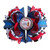HEY SIS! Boots & Bling Cowgirl 1 PCS Hair Bow Wild West Western Country Rodeo Hair Accessory For Girls (Blue-Red)