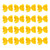 DEEKA 16 PCS 4" Hand-made Hair Bow Grosgrain Ribbon Solid Color Hair Bow Alligator Clips Hair Accessories for Little Teen Toddler Girls -Yellow