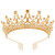 COCIDE Gold Tiara for Women Crystal Crown for Women Rhinestones Queen Hair Accessories for Bride Wedding Birthday Party Bridesmaids Bridal Prom Hallo