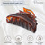 Parcelona French Leafy Medium Tortoise Shell Brown Celluloid Jaw Hair Claw Clip Clamp Clutcher for Fine Long Hair