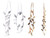 yueton 4pcs Gold and Silver Leaves Headwear Hair Bands Headbands