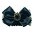 1PCS Lace Ribbon Bowknot Rhinestone Snood Net Elastic Hair Clip Barrette Bun Cover Black