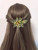 Casdre Flower Bridal Hair Clip Rhinestone Bride Wedding Hair Piece Crystal Hair Barratte Evening Party Hair Accessories for Women and Girls(B Green)