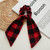 Christmas Plaid Hair Scrunchies Bow Checkered Plaid Hair Tie Rope Christmas Buffalo Plaid Hair Scrunchy BHC60 (B3-Green Red)