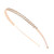 Ruihfas Silver/Rose Gold Tone Double Rows Crystal Rhinestones Fashion Headbands Wedding Party Hair Hoop Band Hairband Headwear for Women (Rose Gold)