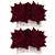 CROWN GUIDE 2-Pack Rose Flower Bridal Hair Combs Women Wedding Hair Accessories Pieces For Brides Flamenco Dancer Hairstyles Burgundy