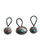 Concho Metal Ponytail Holder Metal Hair Ties Rope Concho Squash Blossom Hair Ring Tie BW34 (3 Pcs-Set)
