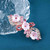 YienDoo Fancy Bridal Rhinestone Hair Clip Pin Barrette Pink Flower Bow Crystal Hairpins Barrette Sparkly Glitter Wedding Headwear Crystal Hair Clip H