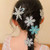 mdgfge Snowflake Hair Clip Blue White Christmas Hair Accessories for Women Girls Bow Hair Clips Festive Snowflake Hairpins Holiday Xmas Party Gifts S