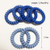 ZHOUMEIWENSP 6 Pcs Spiral Hair Ties, Blue Matte Hair Ties Plastic Phone Cord Hair Bands Ponytail Holder Coil Hair Ties for Any Kinds of Hair, Hair St