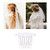 Lawie 20 Pack 4 Inch Clear White Plastic Hair Side Comb With Long Teeth Hairpins Grips Barrettes Clamps Bows for Women Bridal Wedding Veil Decorative