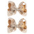 2 PCS Enchanting 5-Inch Fairy Fashion Bow Hairpin: Multicolor Option Sequins Hair Clip for Kids and Teenage Girls (Gold)