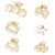 6PCS Sweet Mini Meatl Claw Clip With Pearl, Barrettes Claw Crab Hairpins Styling Fashion Hair Accessories for Women Girl