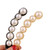 Ruihfas Fashion 2 Pcs Artificial Pearls Rhinestone Banana Clips Ponytail Holders Hair Clips