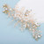 Teyglen Flower Crystal Headband Hair Vine Handmade Bridal Rhinestones Beads Headband Wedding Hair Accessories for Brides Floral Hair Pieces Headpiece